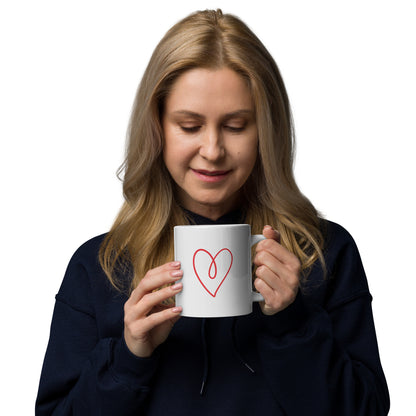 Love Coffee Time White Glossy Mug